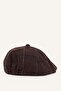 Women's Houndstooth Patterned Leather Visor Hat I6147Ax26Wn - 4