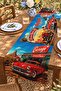 Red Retro Cars Patterned Runner / Tablecloth / Placemat - 3