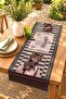 Green Coffee Shop Noble Cat Patterned Runner / Tablecloth / Placemat - 2