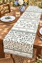 Striped Green Leaves Patterned Runner/Tablecloth/Placemat - 3