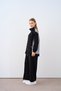 Women's Stripe Garnished Snap Detail Tracksuit Set Black - 2