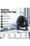 KALAMAN Desktop Fan, 4000mAh Quiet Desk Fan with Turbo Airflow, 6 Speed Digital Display and 30° Adjustable Tilt, Portable Battery Fan - 7