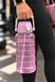 2.4 Liter Pink Color Flask with Straw