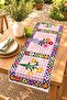 Checkered Flowers Patterned Runner / Tablecloth / Placemat - 2