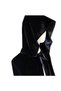 170cm All Black Velvet Hooded Cloak for Adults, Death Reaper Wizard Role Playing Cloak, Ghost Festival Personalized Horror Dress Up Prop Cloak, Halloween Ball Party Cosplay Costume for Men and Women - 6