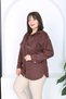 Women's Plus Size Suede Shirt - 5