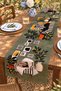 Bookworm Girl Patterned Runner/Tablecloth/American Service Tablecloth - 3