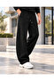 Men's steel knit trousers – wide leg relaxed fit elastic waist tie vertical striped men's trousers - 3