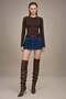 Women's Long Sleeve Crew Neck Basic Blouse - 3