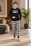 Men's Premium Cotton Comfortable Fit Plaid Long Sleeve Pajama Set