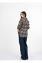 Women's Winter Blue Olivia Sequin Stone Printed Plaid Pattern Lumberjack Shirt 2932 - 4