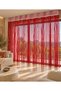 Cloth Curtain Special Series Curly Red Color (Cornice+Rustic) Width 100 cm Length 300 cm - 5