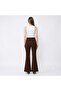 Women's Black Pocketless High Waist Spanish Flare Pants - 2