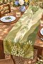 Green Amazon Leaves Patterned Runner/Tablecloth/Placemat - 3