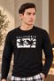 Men's Premium Cotton Comfortable Fit Plaid Long Sleeve Pajama Set - 3