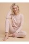 Mirano 3115 Waffle Soft Fabric Solid Color Winter Home Women's Pajama Set