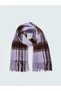 Rmz Gi̇yi̇m Farki̇yla Checkered Embroidered Women's Scarf - 2