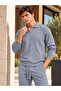 Men's polo collar vertical striped steel knit sweater – long sleeve relaxed fit soft textured men's sweater - 2