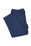 Men's Linen Wide Leg Mid Rise Authentic Fit Pants, Navy - 4