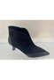 Genuine Leather Suede Patent Leather Zippered Heeled Pointed Toe Stylish Women's Boots - 2