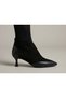 Genuine Leather Suede Patent Leather Zippered Heeled Pointed Toe Stylish Women's Boots