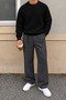 Men's Crew Neck Knitted Patterned Regular Fit Acrylic Cotton Knitwear Sweater