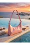 Powder Patent Leather Shimmering Women's Shoulder Bag - 3