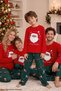 Red Christmas Themed Thermal Fabric Ultra Soft Father-Son Knitted Pajama Set26225810-2 - 2