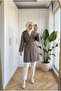 Women's Classic Collar Long Trench Coat with Cufflinks - 2