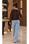 Women's Half Zip Polo Collar Knitwear Sweater 8761 - 2