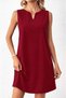 Women's Strappy V-Neck Wide Cut Detailed Short Janjan Crepe Dress - 2