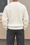 Men's Crew Neck Knitted Patterned Regular Fit Acrylic Cotton Knitwear Sweater - 4