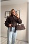 Gabardine Short Jacket with Belt at the Waist - 2