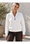 Women's Half Zipper High Collar Knitwear Sweater 8765 - 3