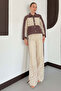 Denim Detailed Lace Trousers |   F1759