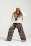 Brown Girls' Plaid Trousers - 2