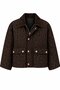 Dark Brown Leopard Print Jacket - 0738