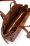 Leather Sole Women's Shoulder Bag with Makeup Bag and Side Belt Detail - 6
