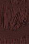 Women Boat Neck Cap Sleeve Shirred Top, Chocolate - 5