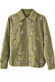 Khaki Sequin and Bead Embroidered Jacket