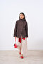 Women's Snap Pocket Detailed Short Trench Coat Brown - 3