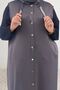 64005 Large Size Buttoned Hooded Modal Vest - Anthracite - 2