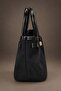 Suede Women's Shoulder and Hand Bag with Belt Detail - 2