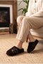 Women's Brown Plush Teddy Bear Figured House Slippers Silent Thick Sole - 2