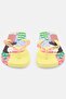 Women Slip On Graphic Print Flip Flops, Yellow combo - 3