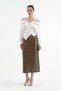 Women's off-the-shoulder shirt with metal strap detail and fitted waist design - 4