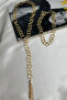Double Row Ring Chain Tassel End Y Necklace (40cm) - 4