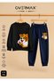 Baby Tiger Printed Children's Crew Neck Sweatshirt Set – Ages 3-12