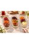 Set of 3 Glass Kayak Plates 19 cm – Transparent with Beaded Edges, Breakfast Plate, Jam Bowl, Snack Bowl and Presentation Plate - 2