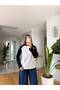 Women's oversize raglan sleeve cotton sweatshirt